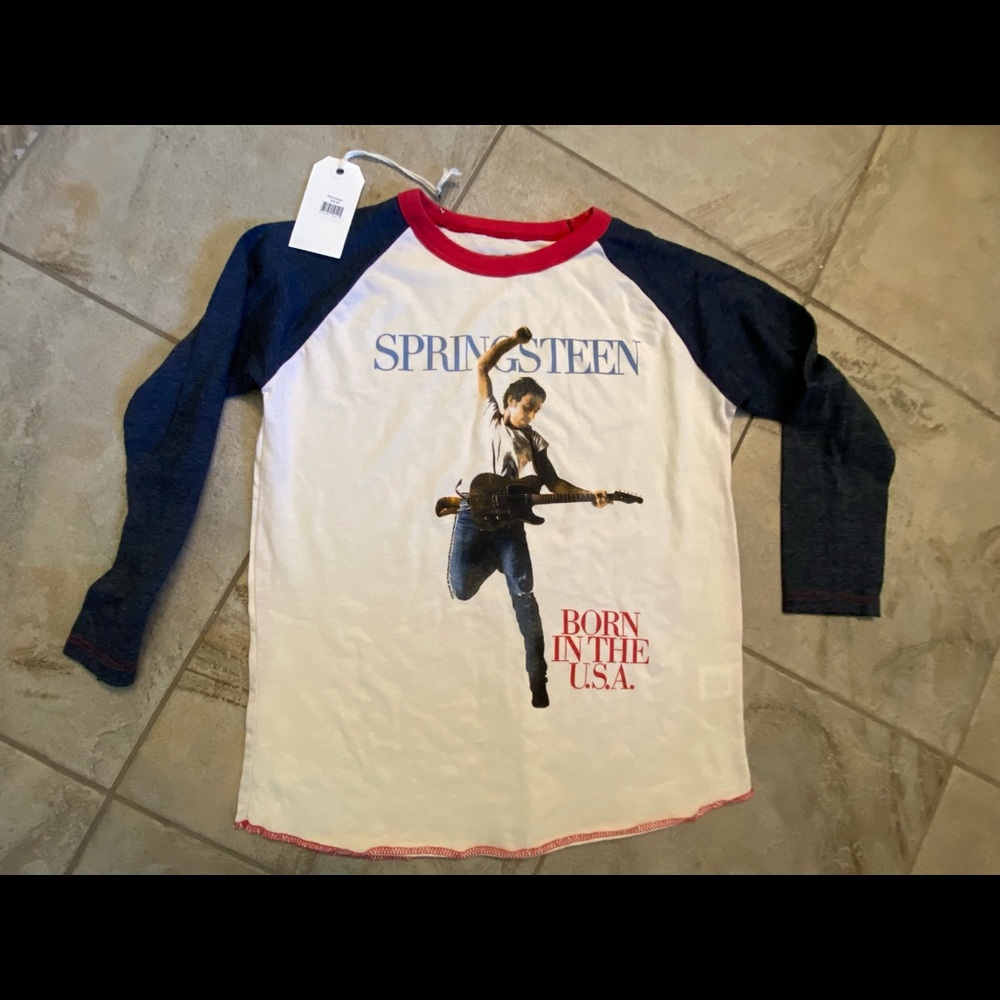 NWT rowdy sprout boutique brand kids size 6 Springsteen long sleeve T